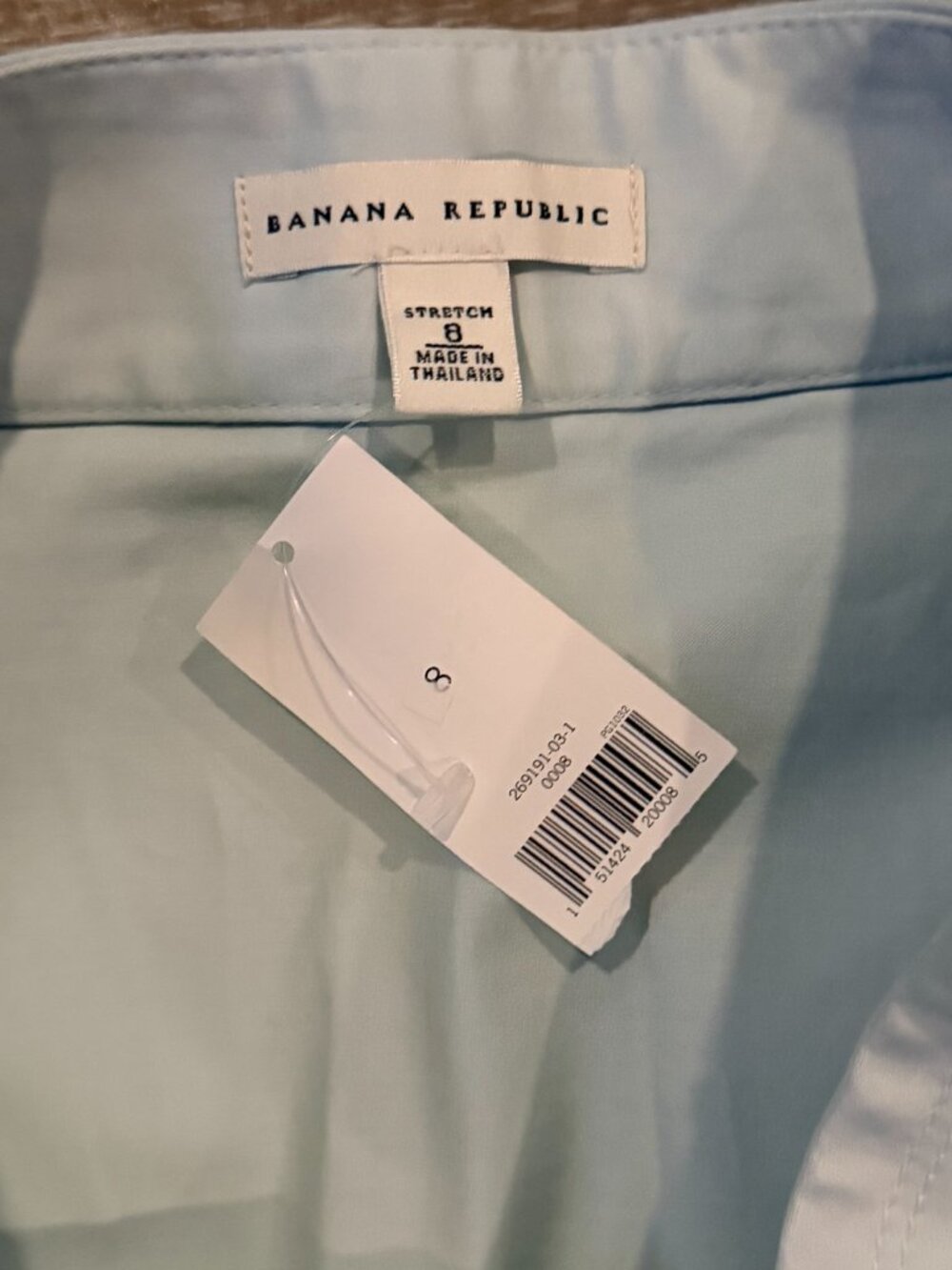 Banana Republic Pale Blue Pencil Skirt Size 8 - Picture 3 of 3